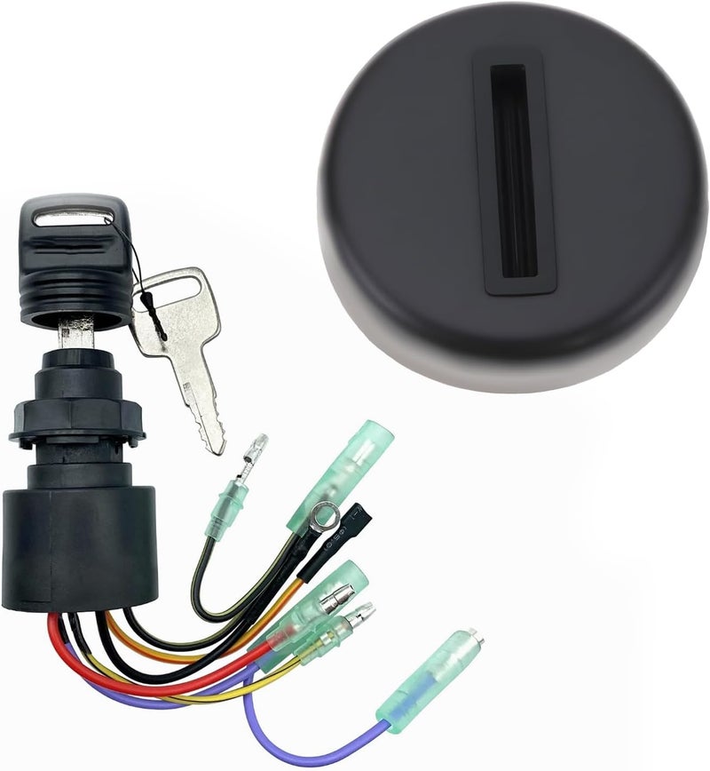 Briny River 2Pcs Outboard Marine Ignition Cap 6K1-82532-00 Compatible with Yamaha 704 6K1 64D 703 Ignition Switches - Image 2